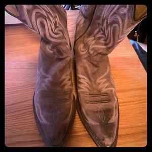 Justin leather cowboy boots